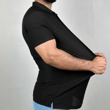Self Textured Classic Collar Polo Shirt - 0124103