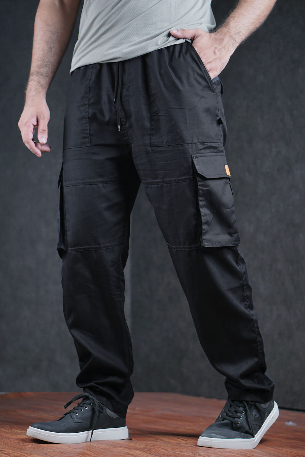 Men's Loose Fit Cotton Trousers - 0125169