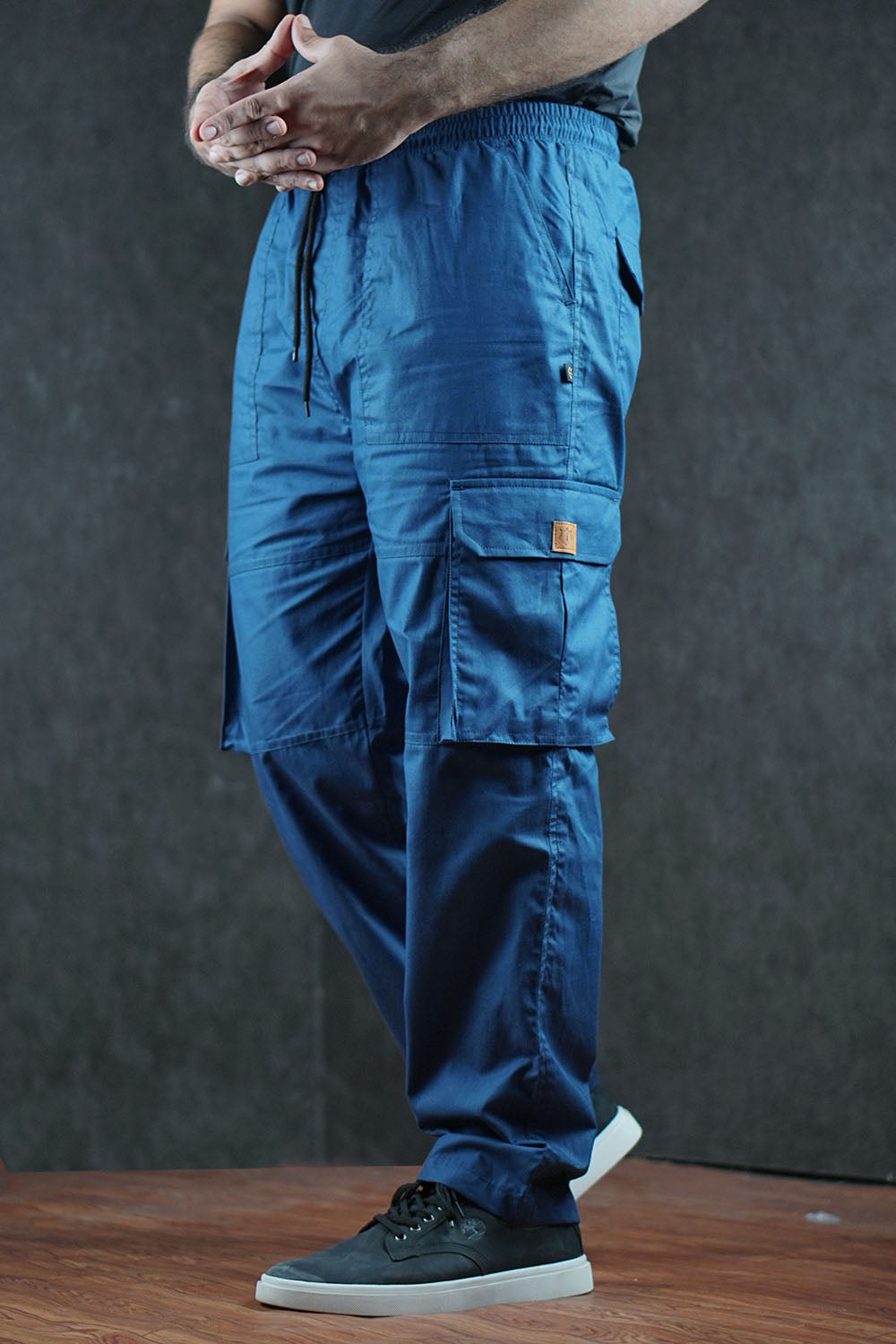 Men's Loose Fit Cotton Trousers - 0125169