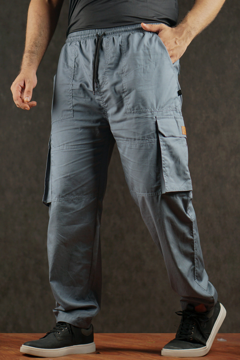 Men's Loose Fit Cotton Trousers - 0125169