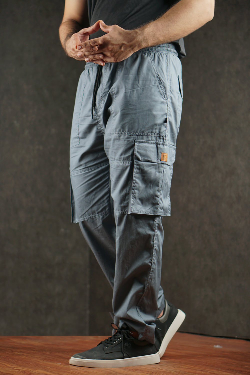 Men's Loose Fit Cotton Trousers - 0125169