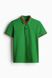 GCCI Tipping Collar Pique Polo Shirt - 0122243