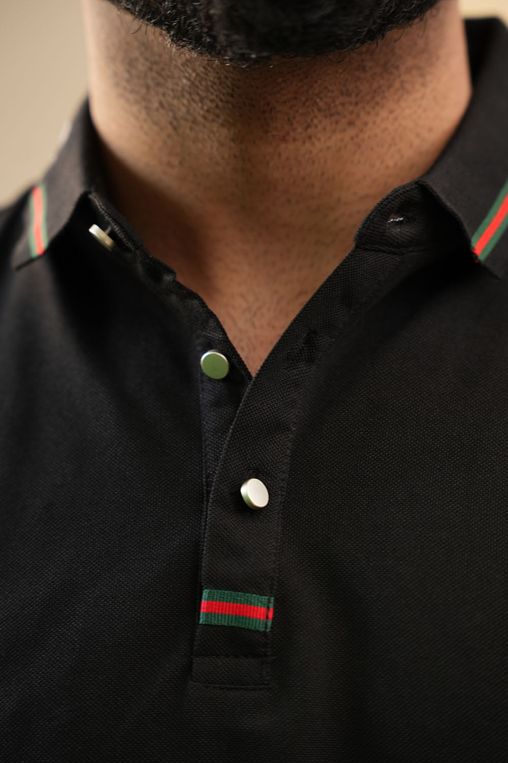 GCCI Tipping Collar Pique Polo Shirt - 0124034