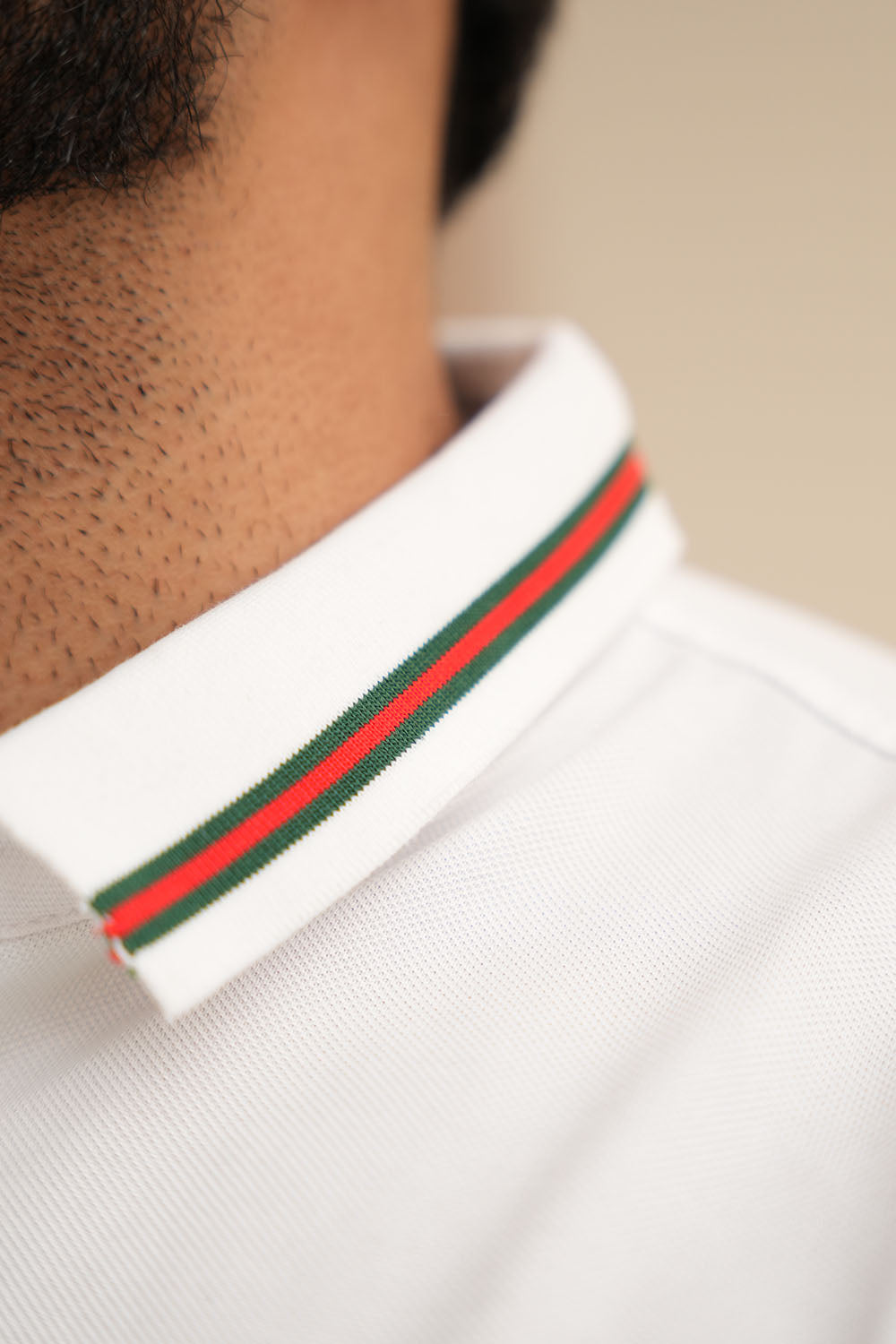 GCCI Tipping Collar Pique Polo Shirt - 0124034