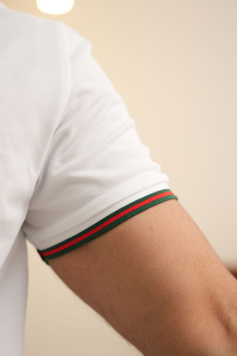 GCCI Tipping Collar Pique Polo Shirt - 0124034