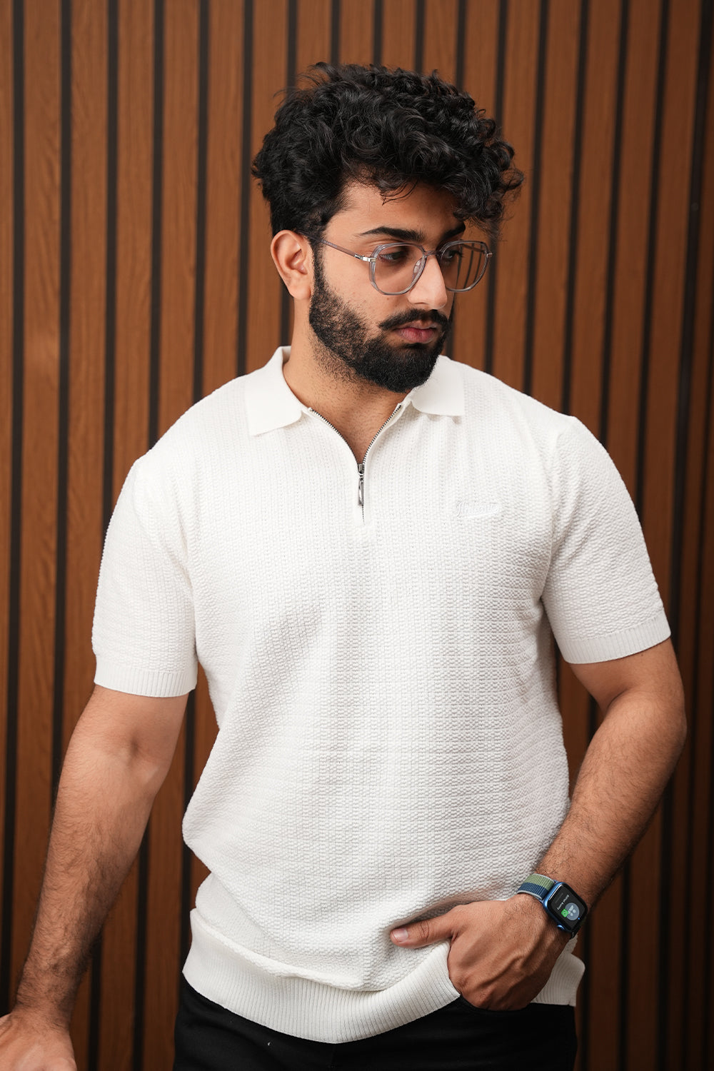 ITA Textured Polo Collar T-shirt 0125063
