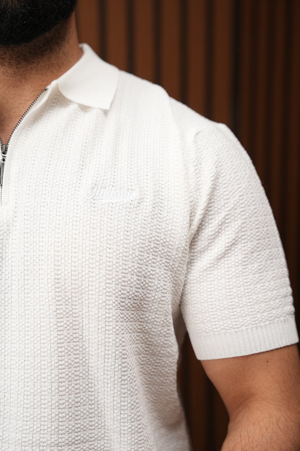 ITA Textured Polo Collar T-shirt 0125063