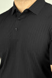 Self Textured Polo Shirt - 0124106
