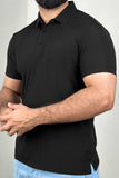 Self Textured Polo Shirt - 0124106