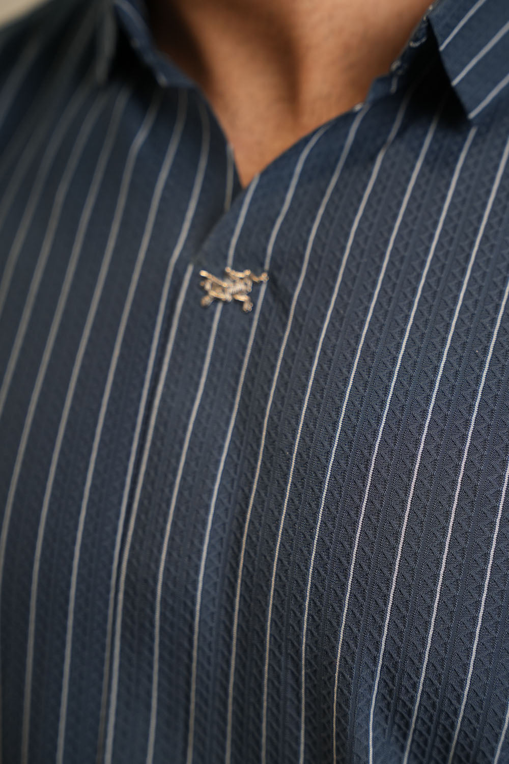 ITA Textured  Polo Collar T-shirt 0125092
