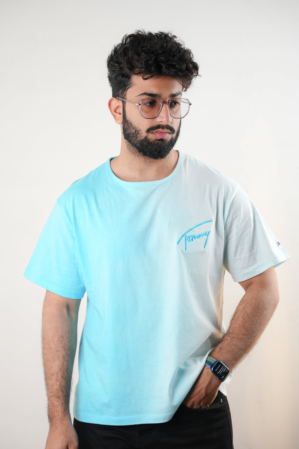 Tommy Jeans signature logo ombre t-shirt pink - 0125103