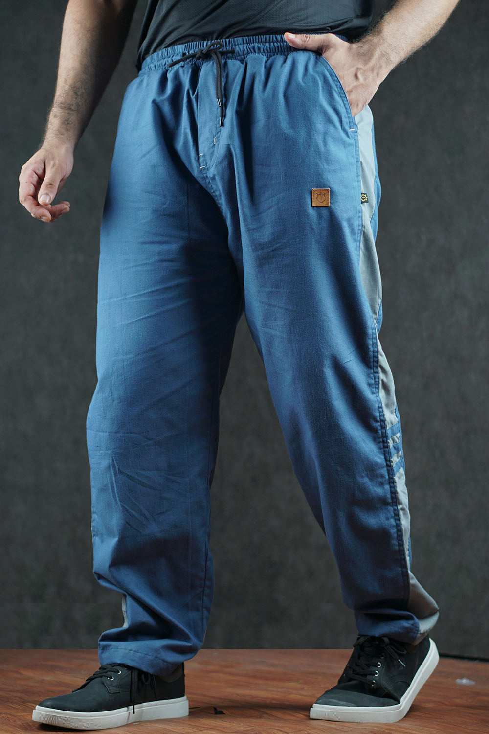 Men's Loose Fit Cotton Trousers - 0125138