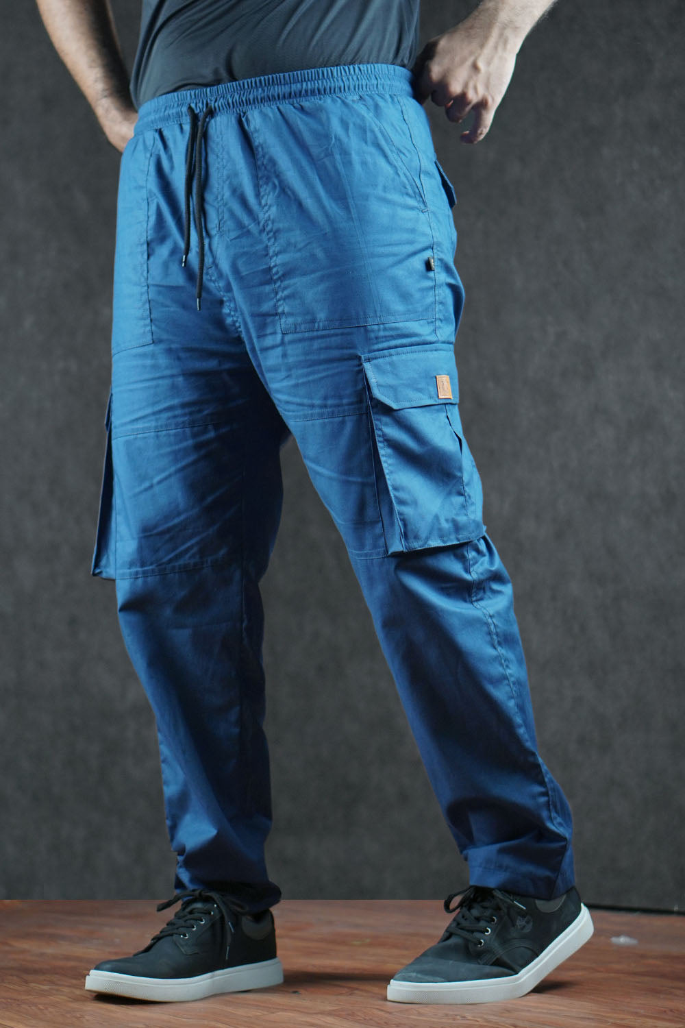 Men's Loose Fit Cotton Trousers - 0125169