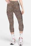 Women Leopard Print Brown Gym Wear Leggings - 0324012