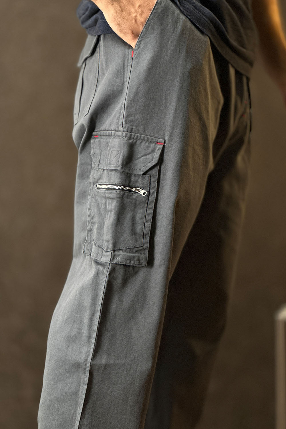 ITA 6 Pocket Charcoal  Trousers - 1124034
