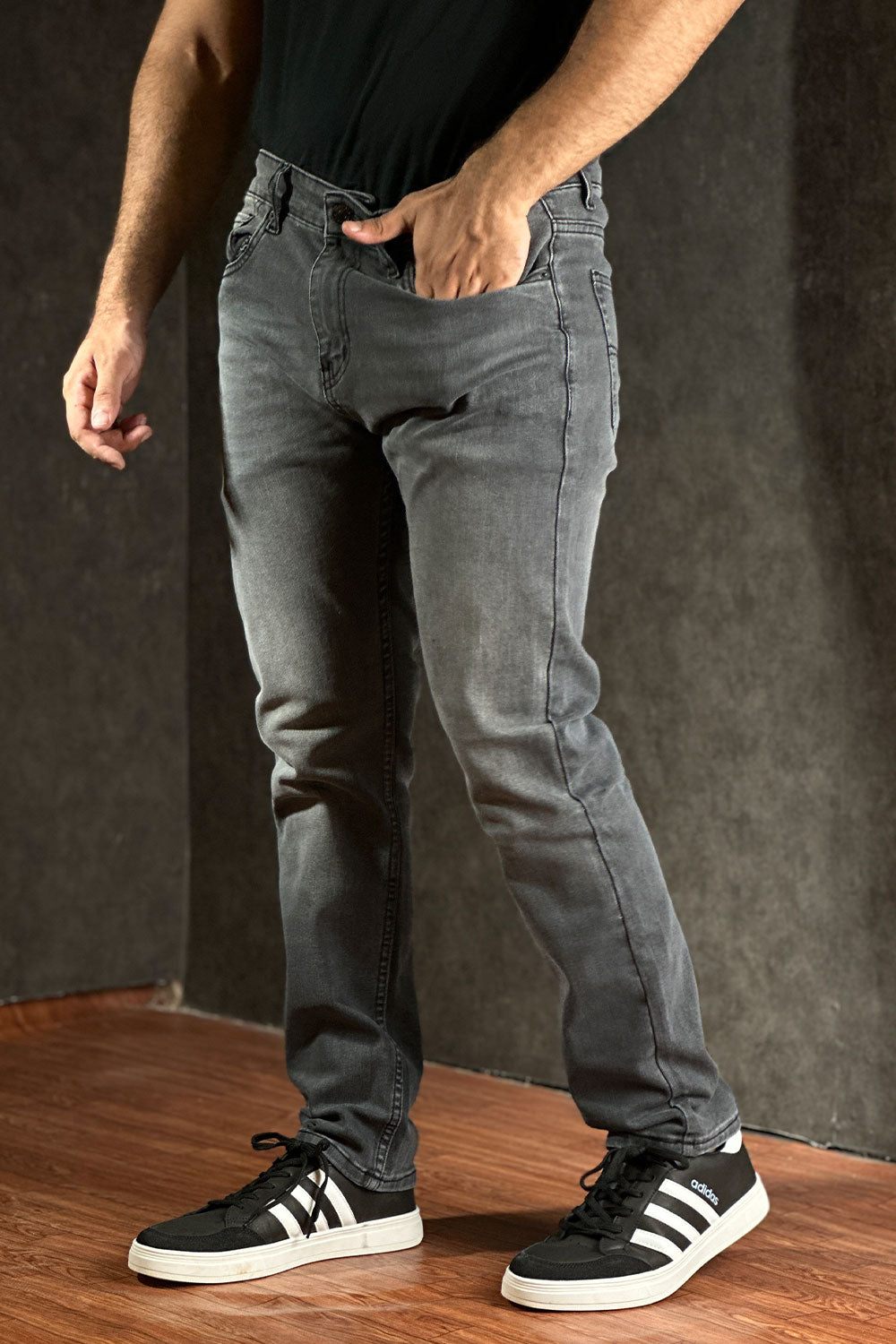 ITA Charcoal Slim Fit Denim - 1124054