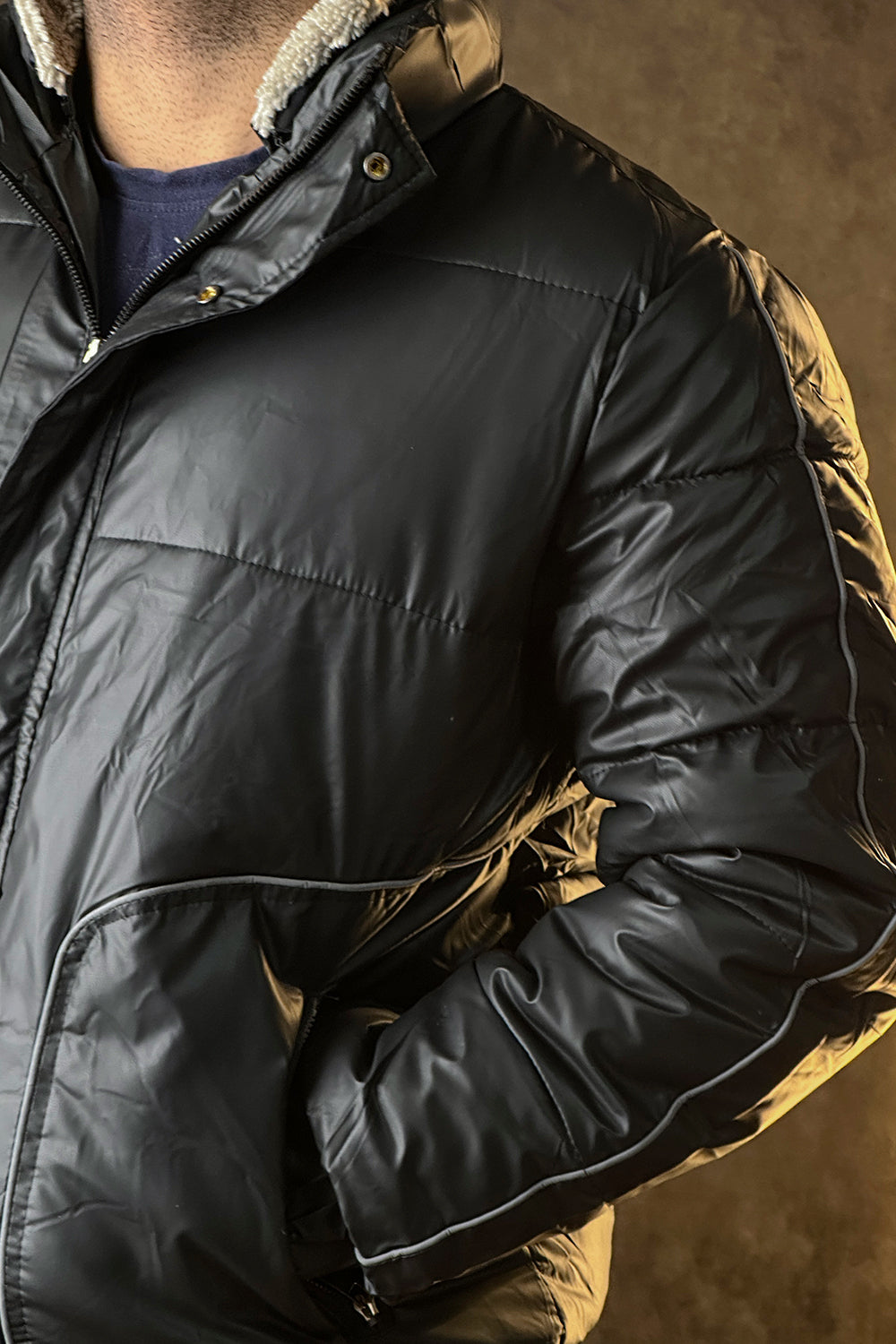 Onyx Black  Puffer Jacket - 1124085