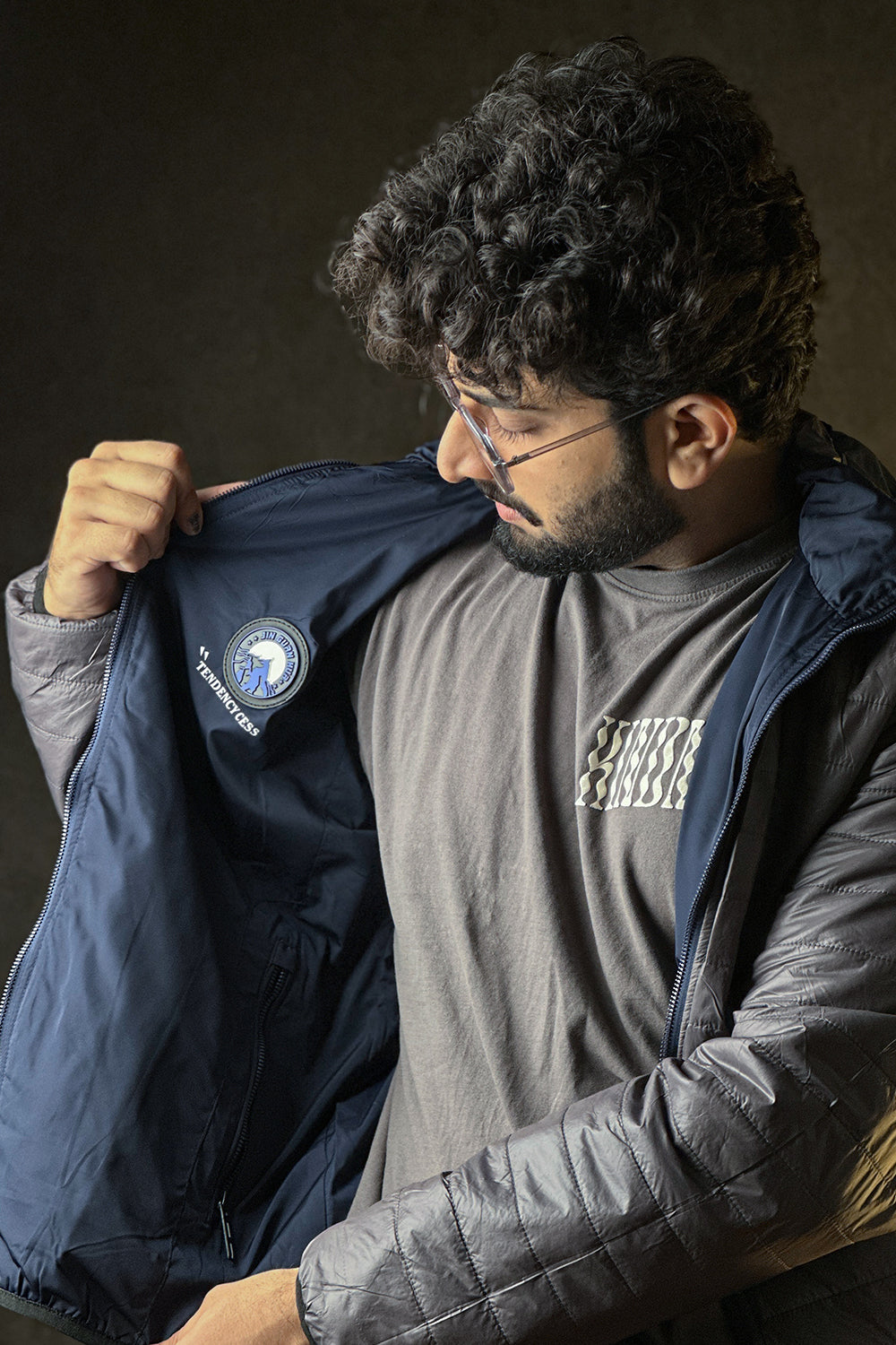Navy Blue Double Sided Light Weight Jacket - 1124109