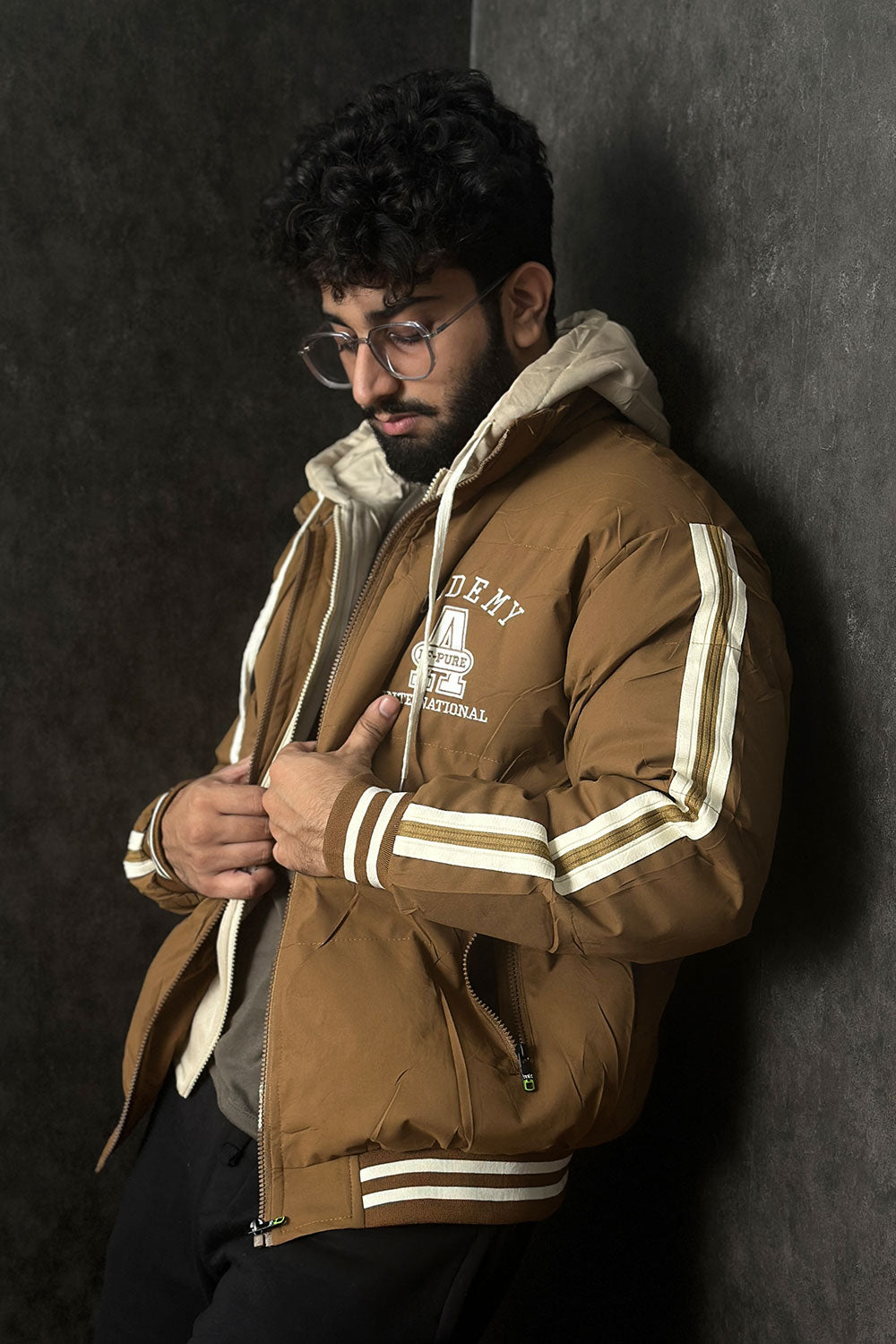 Groovy Dual Zip Hooded Puffer Jacket - 1124110