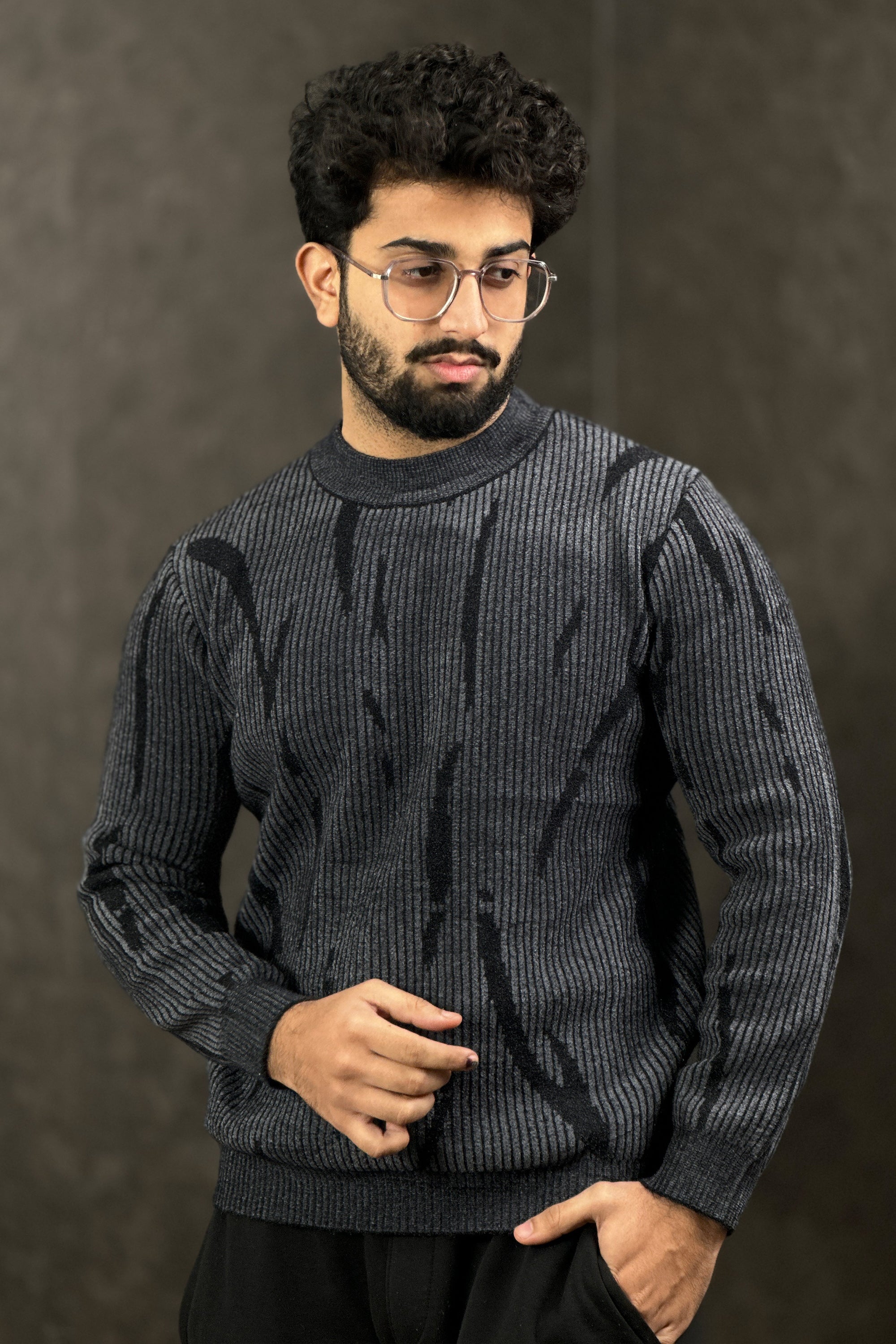 Grey Crew Neck Sweatshirt - 1124150