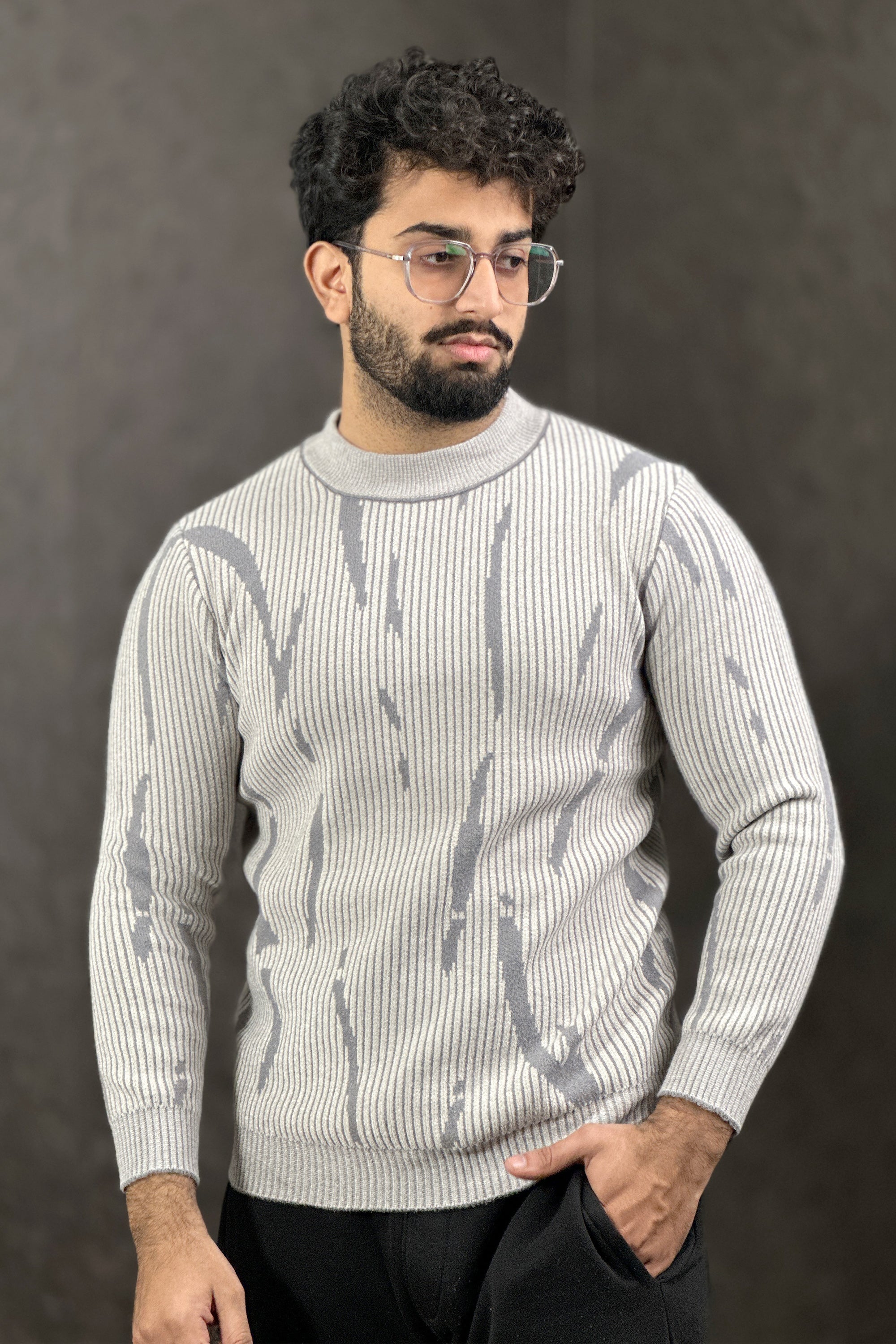 Grey Crew Neck Sweatshirt - 1124150