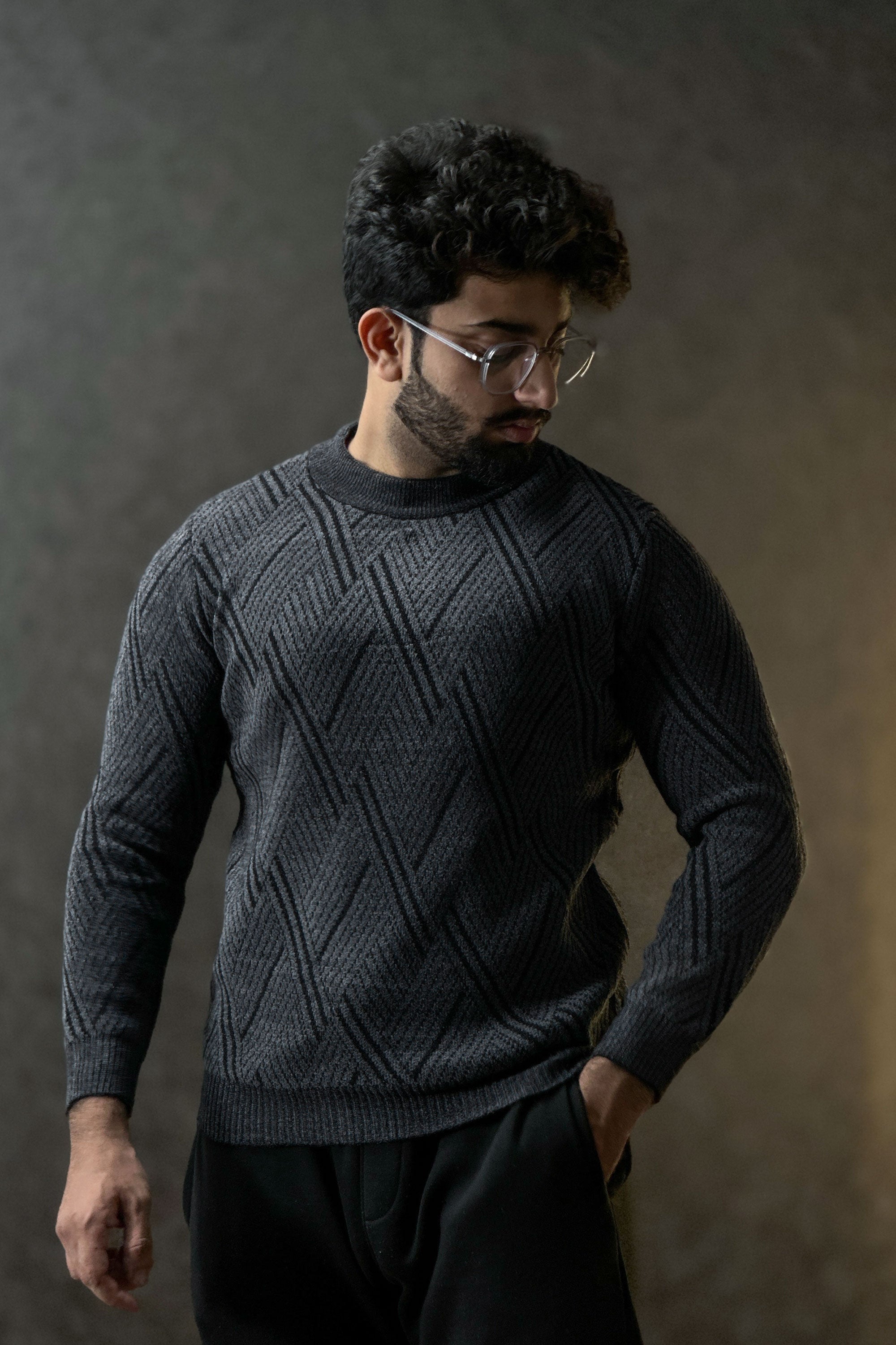 Elysian Charcoal Crew Neck Sweatshirt - 1124154