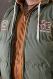 Bronze Dual Zip Hooded Puffer Jacket - 1124179