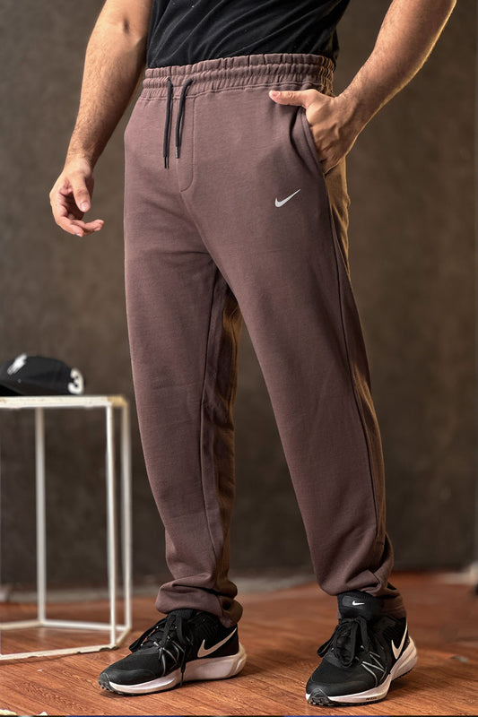 NKE Mocha Brown Fleece Trousers - 1124188