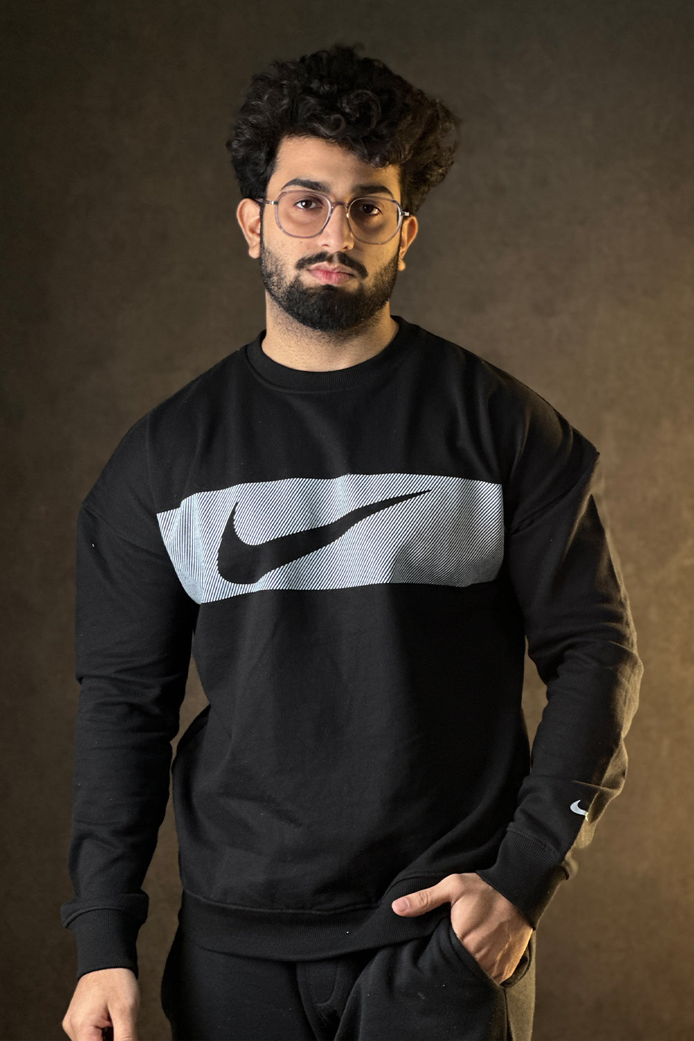 NKE Ash Gray Crew Neck Sweatshirt - 1124192