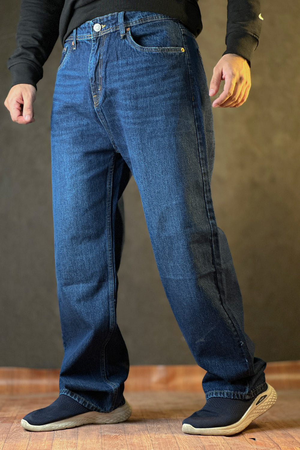 ITA Denim Navy Colour Jeans Baggy  - 1124195