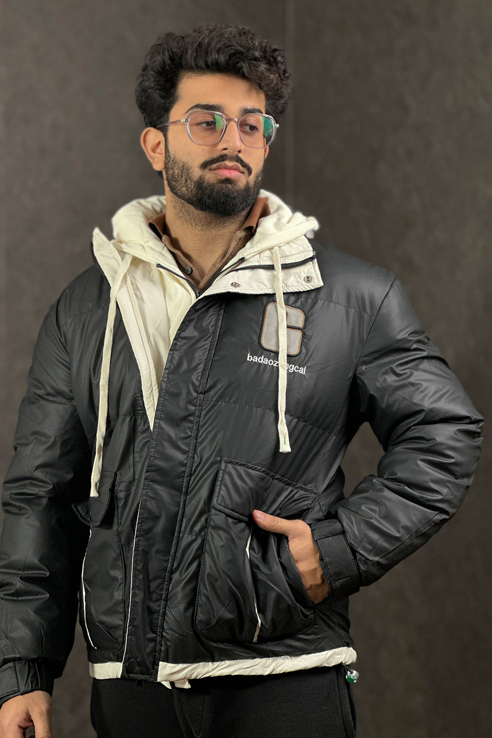 Dual Zip Hooded Puffer Jacket - 1124202