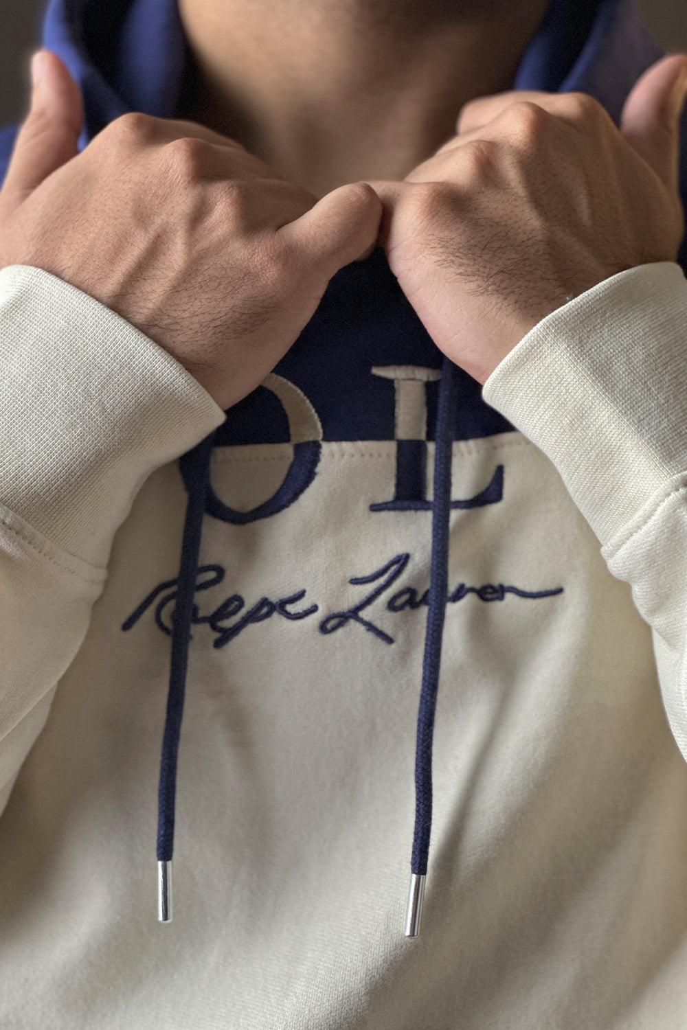 Polo Ivory Color Pull Over Hoodie - 1124207 - NVY