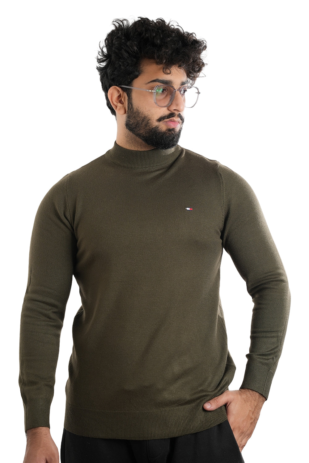 Olive Sweat Shirt - 1125007