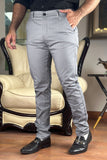 Premium Grey Cotton Pants - 0124143