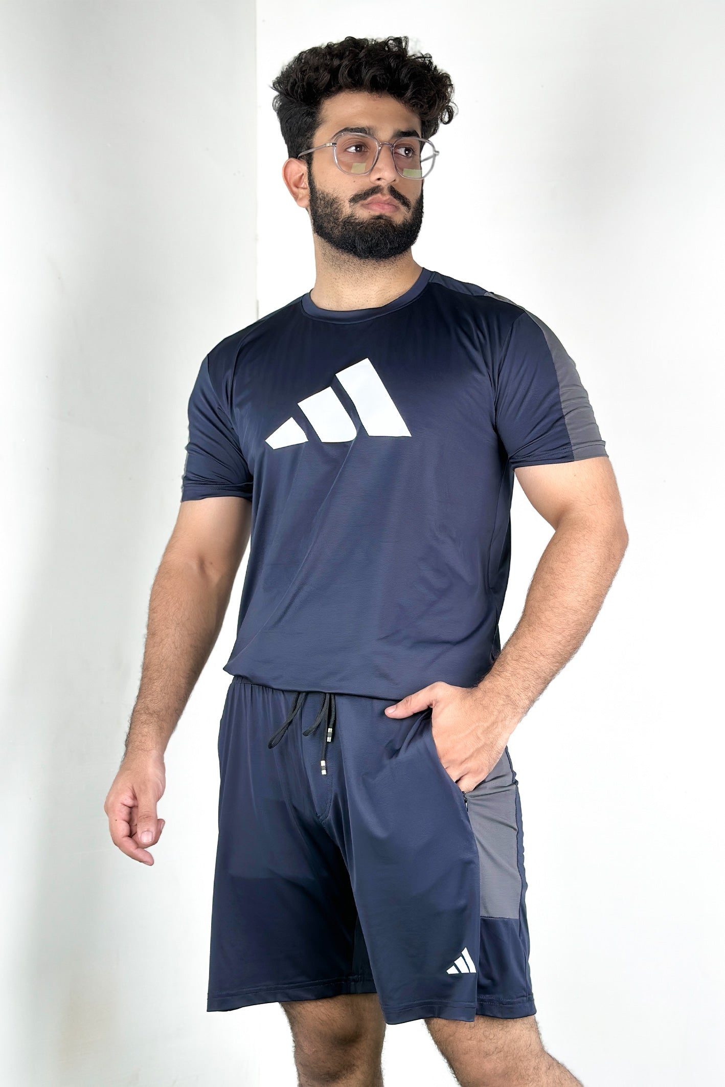 ADS Two Tone Premium Navy Dri-Fit Tracksuit - 0424078-079