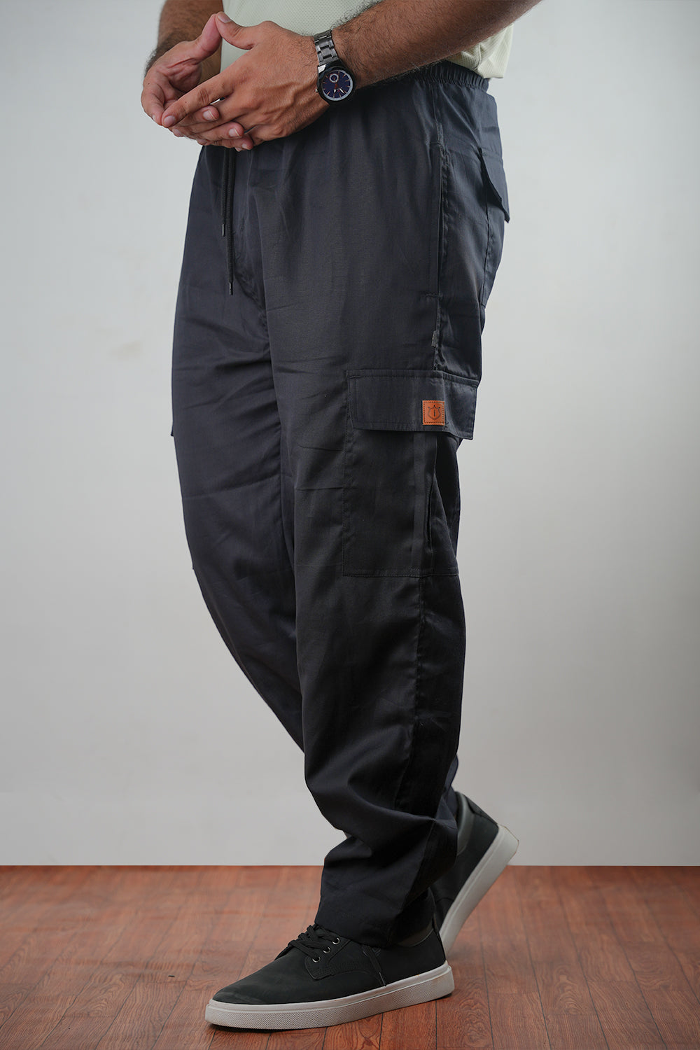 Men's Loose Fit Cotton Trousers - 0125162