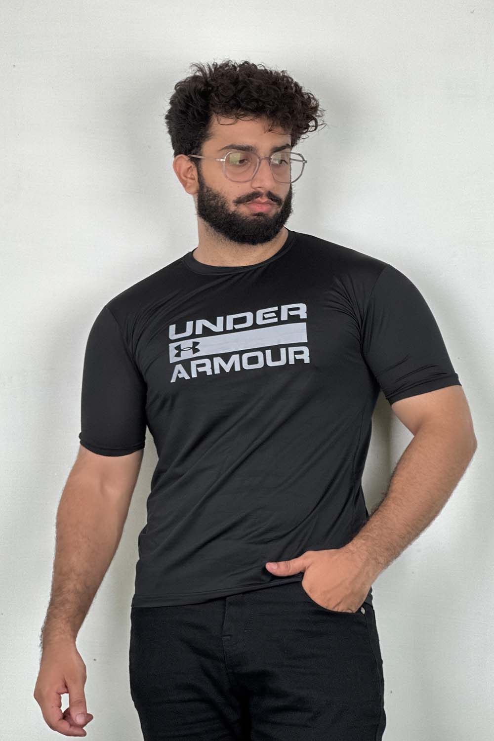 UNDR ARMR Black DRI-FIT Logo Tee - 0424063