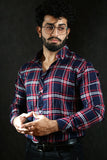 Full Sleeves Navy Casual Shirt - 1124016