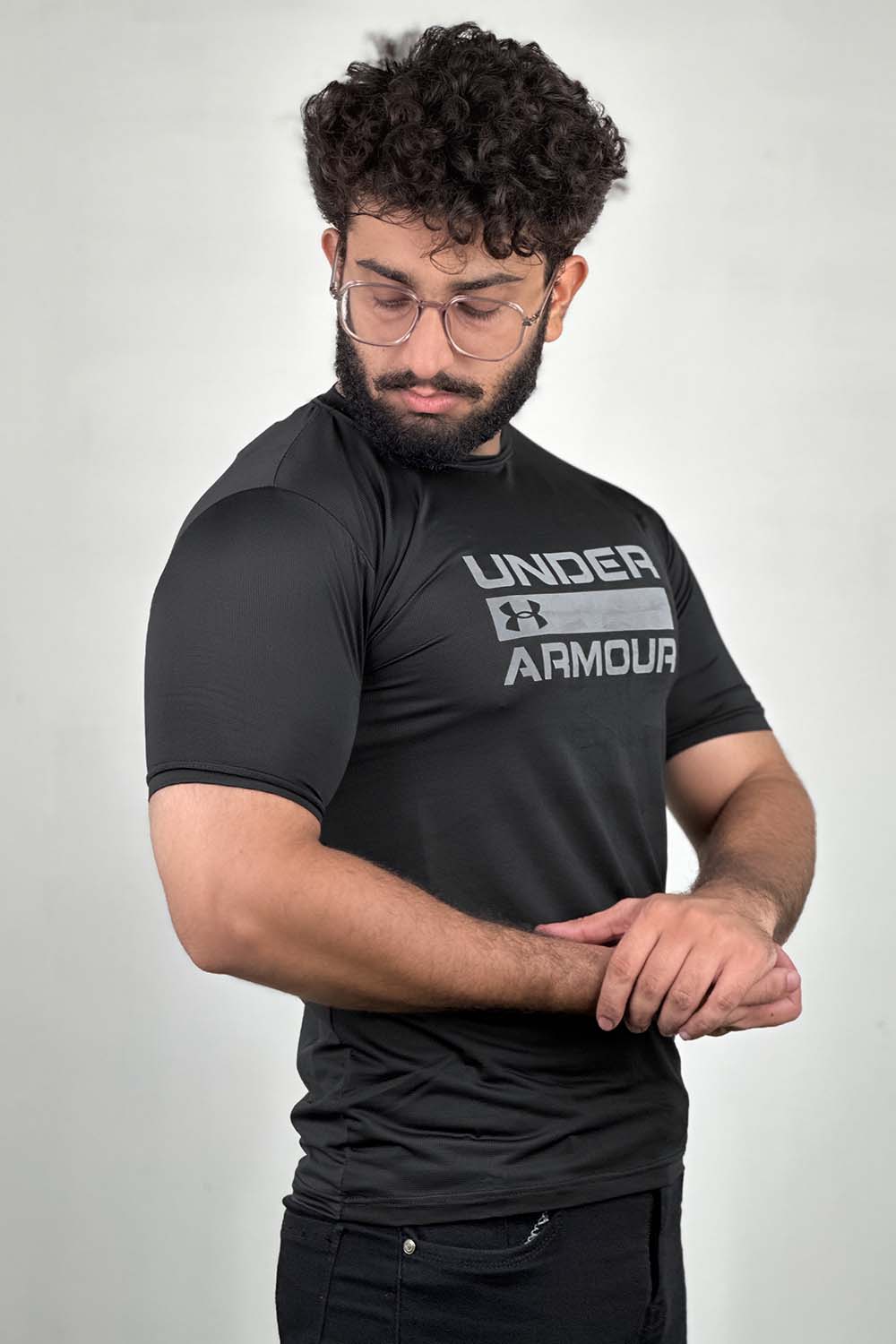 UNDR ARMR Black DRI-FIT Logo Tee - 0424063