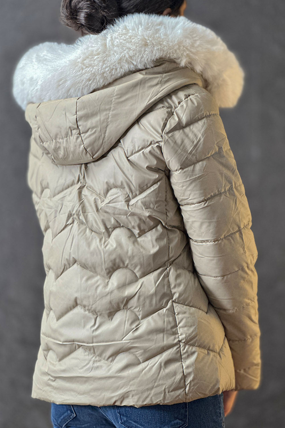 Beige Short length Puffer Jacket 3324044