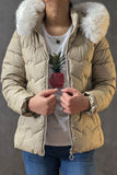 Beige Short length Puffer Jacket 3324044