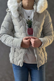 Ash gray Short length Puffer Jacket 3324044