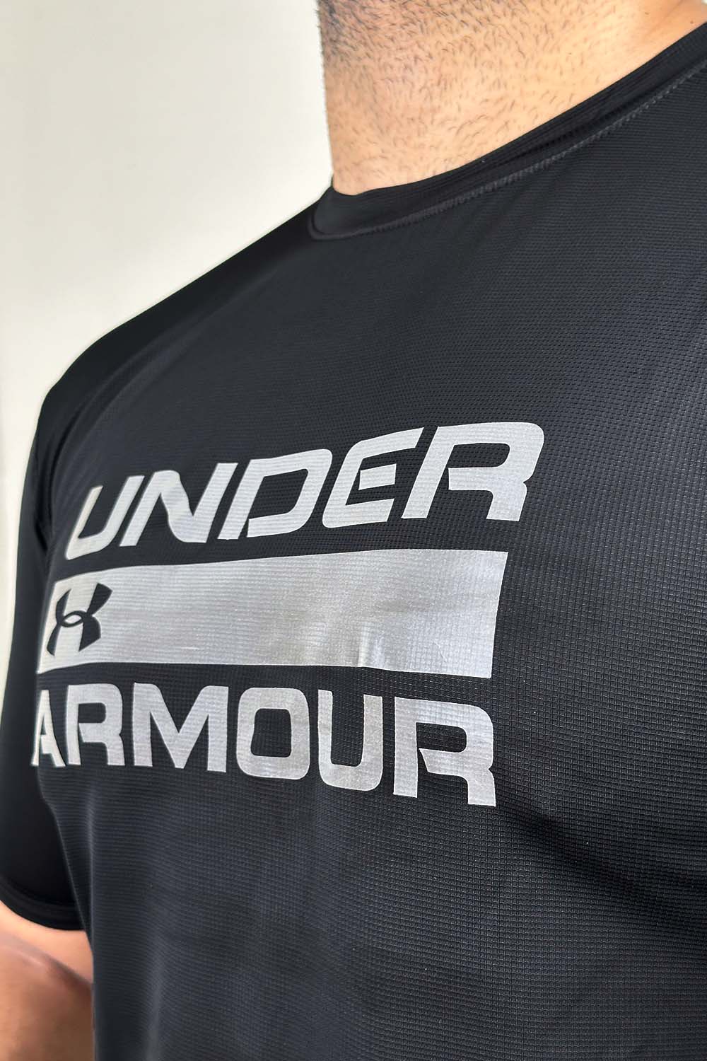 UNDR ARMR Black DRI-FIT Logo Tee - 0424063