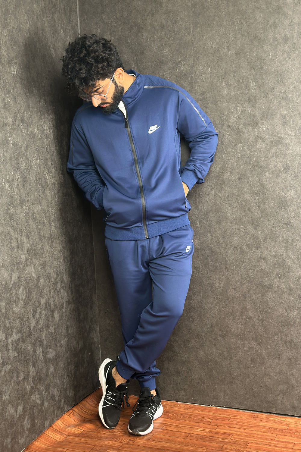 NKE Classic Collar Navy DRI-FIT Tracksuit - 4424005