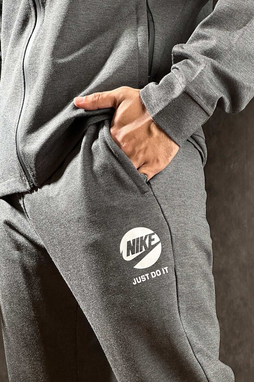 NKE Classic Collar Charcoal Tracksuit - 4424012