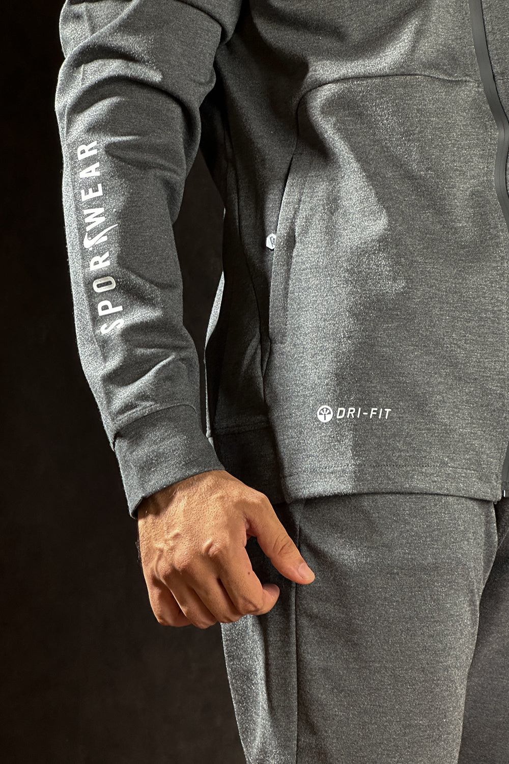 NKE Classic Collar Charcoal Tracksuit - 4424012