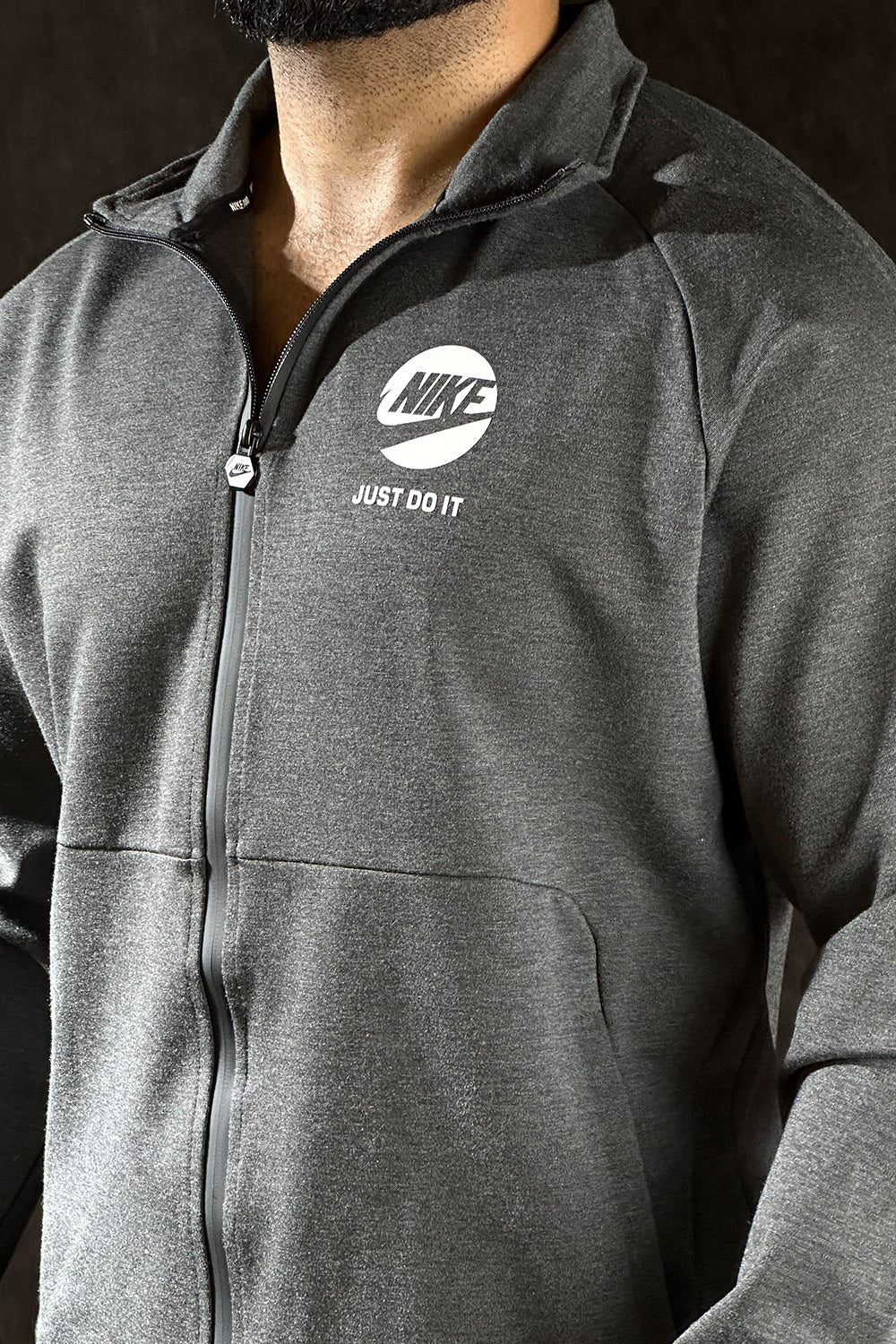 NKE Classic Collar Charcoal Tracksuit - 4424012