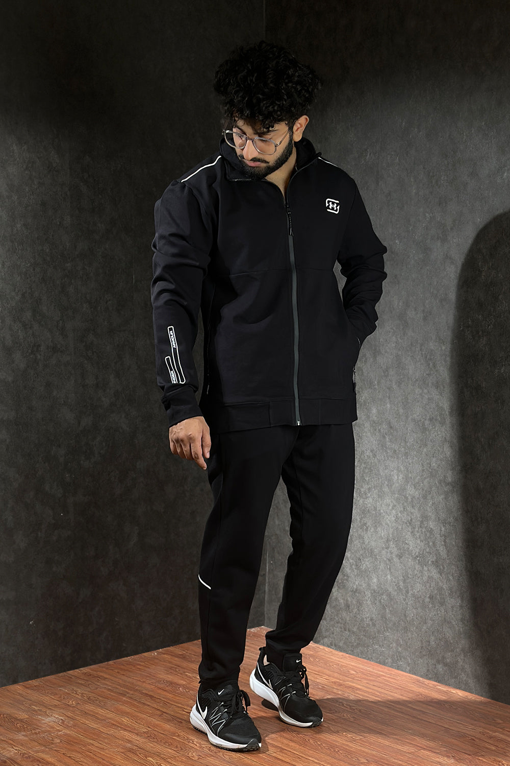 UNDER ARMR Classic Collar BLACK Tracksuit - 4424013
