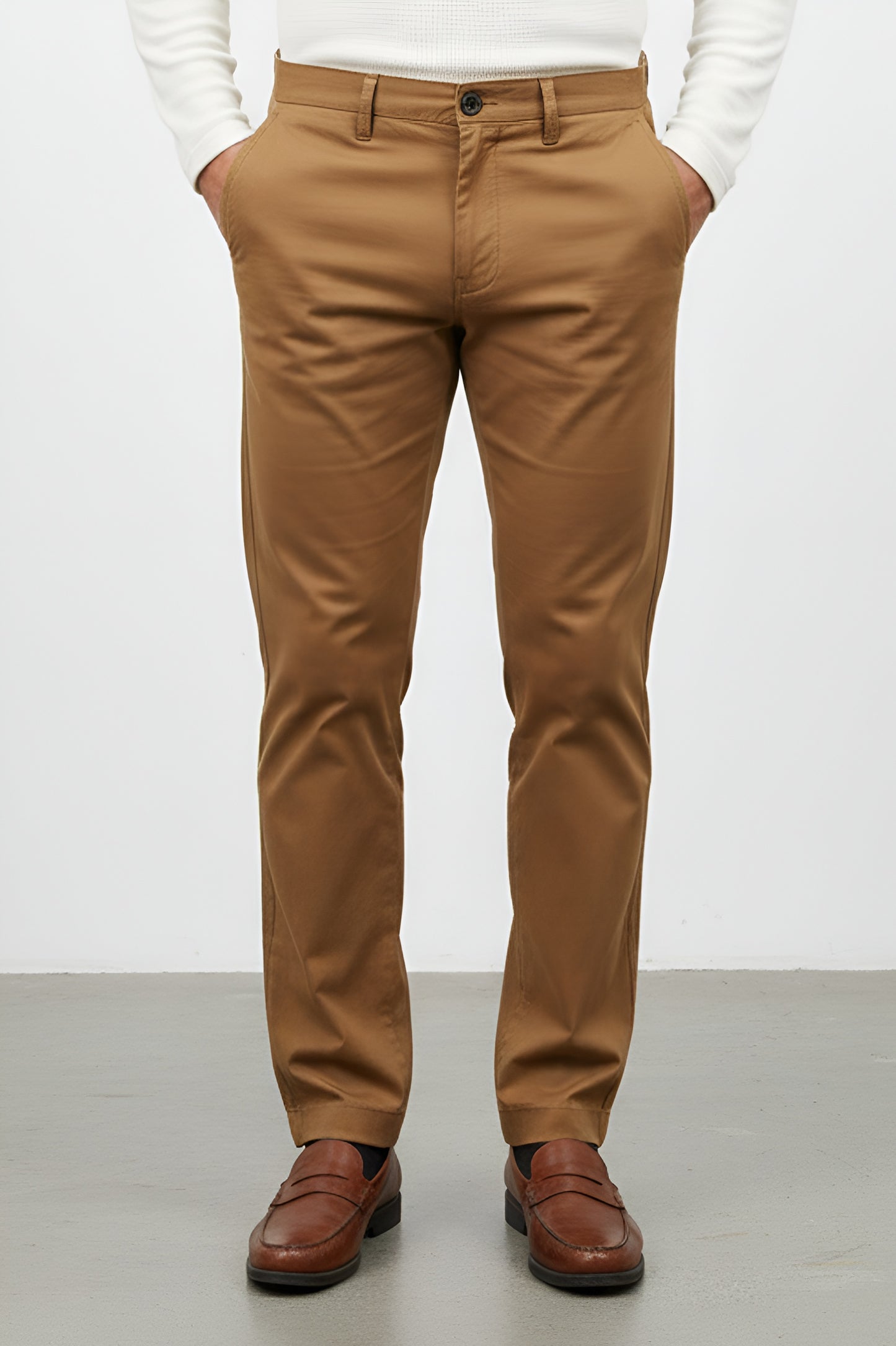 Premium Brown Cotton Pants - 0125186