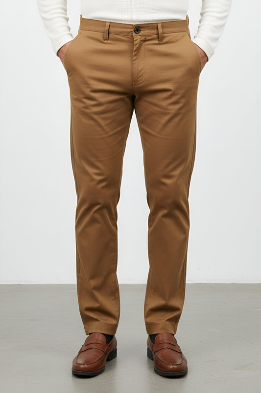 Premium Brown Cotton Pants - 0125186